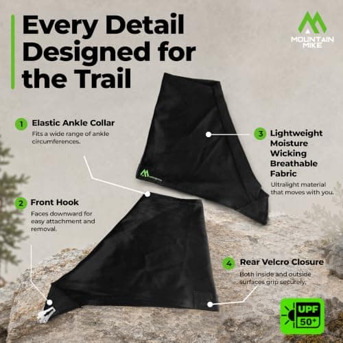 Mountain Mike Hiking Gear Boot Gaiter Black (L/XL) — view 2