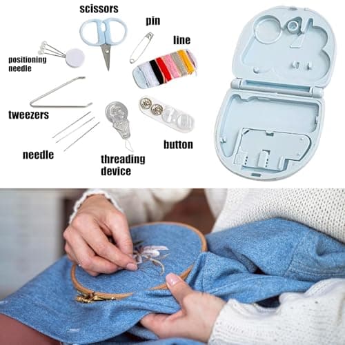1 Pcs Mini TravelSewing Kit Portable Sewing Case with Scissors, Buttons, Pins, Thread and Needles, Sewing Supplies for Home and Travel, Beginner Emergency Repair Kit — view 4