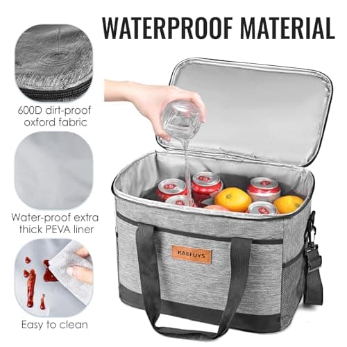 33L Thermal Insulated Cooler Bag Large Waterproof Lunch Bag Reusable — view 5