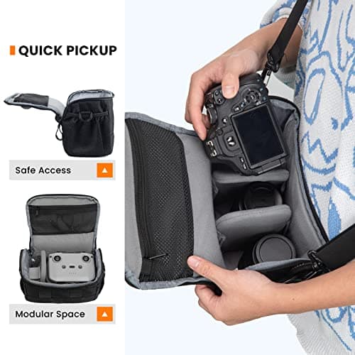 TARION Small Camera Sling Bag Compact Messenger Bag Fits 1 Camera 2 Lens — view 3