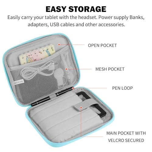 HoYiXi Universal Sleeve Bag for 6-6.8 inch E-Book Reader Compatible with 6.8" Kindle Paperwhite 2025-2012/6" All-new Kindle/Kobo/PocketBook,6" EReader With Anti-Drop Protective Cover,flower 2 — view 4