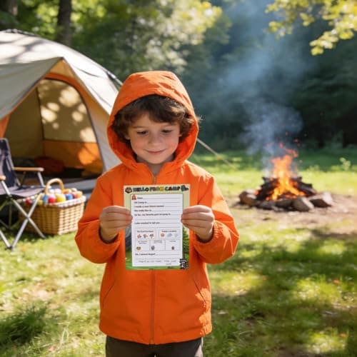 12 Sets Camp Stationary Set Letter and Envelopes for Boys and Girls — view 5