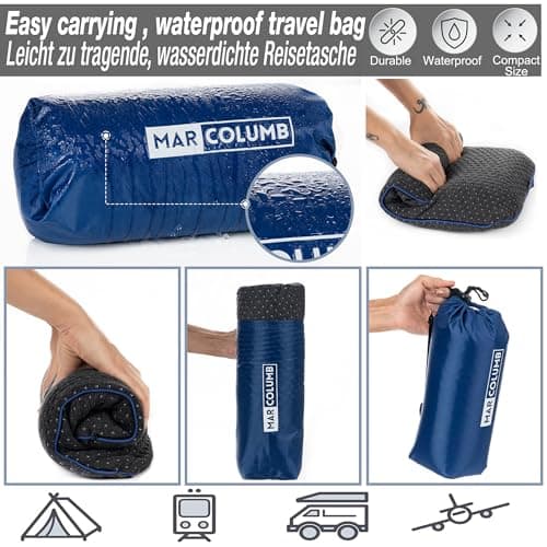 Marcolumb Travel & Camping Comfortable Memory Foam Pillow – Easy to Carry Portable Bag – Temperature Regulating Pillow Case - Perfect for Travelling — view 4
