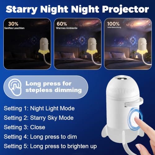 KQWVZ Galaxy Projector Night Light, 5D Holographic Night Light Projector with 24 Films, 360 Mini Ocean Galaxy Dream Projector, Plug and Play HD Star Projector for Bedroom, Indoor Decor — view 5