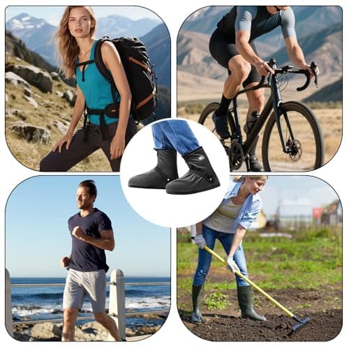 FEIHS 1 Pairs Slip Resistant Shoe Cover,for commuting in the rain — view 5