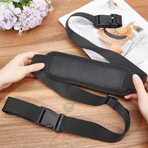 GORGECRAFT Chair Carrying Strap Adjustable Beach Chair Backpack Anti-Slip Shoulder Straps Replacement Universal for Foldable Bikes Scooter Camping Backpacking Picnics Outdoor Black 106-176cm — view 3