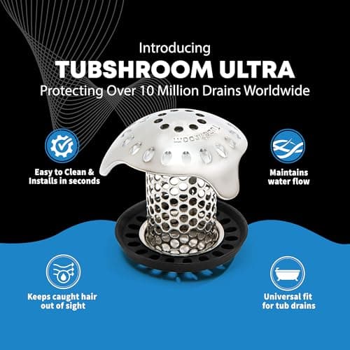 TubShroom Bathtub Hair Drain Catcher Stainless Steel, Standard — view 4