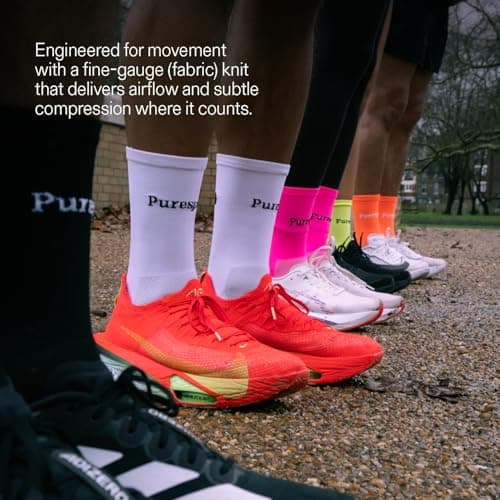 Puresport Performance Running Socks, White, Size S/M — view 4