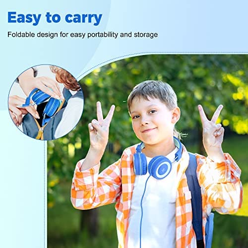 Yomuse C89 Kids Headphones Wired 3.5mm Aux Nylon Cable — view 6