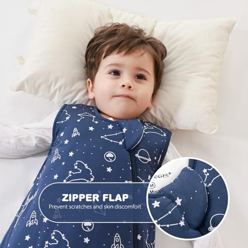 Mosebears Baby Sleeping Bag 2.5 Tog,bamboo Wniter Sleeping Bag Toddler Wearable Blanket for Infant Toddler,Super soft and warm(18-36 months) — view 4