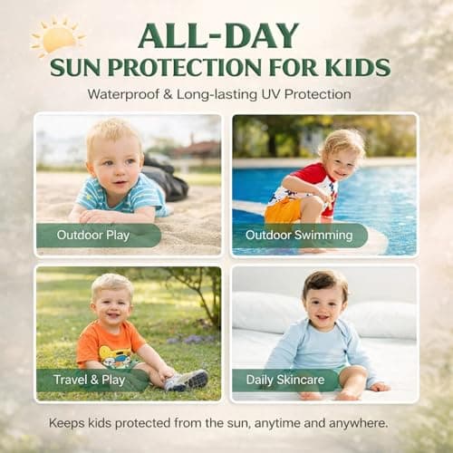Mineral Sun Cream Stick SPF 50 Broad Spectrum UVA/UVB Protection - Water Resistant Fragrance Free, Non-Greasy Formula For Sensitive Skin, Kids Adults And Daily Outdoor Beach Travel Use — view 5