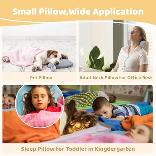 vocheer Small Pillow with Removable Cover, 28*17 cm Tiny Travel Pillow 1PC — view 5