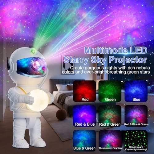 Astronaut Galaxy Projector, Star Projector Light with 8 Nebula Modes — view 2