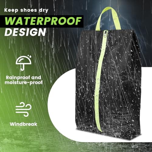 Waterproof Shoe Bags for Travel, Dustproof Shoe Storage Bag with Active Carbon Fabric,Portable Travel Shoes Organizer with Zipper for Men Women Daily Home Use — view 5