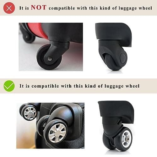 ZhaoCo Luggage Suitcase Wheels Cover, Orange, 8 Pack — view 3