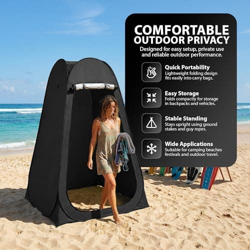 ZENO Pop Up Tent | Toilet Privacy Tent for Camping | Portable Pop Up Tent | Shower Tent For Outdoor Changing Dressing and Camping | Ideal for Fishing, Beach, Picnic — view 6