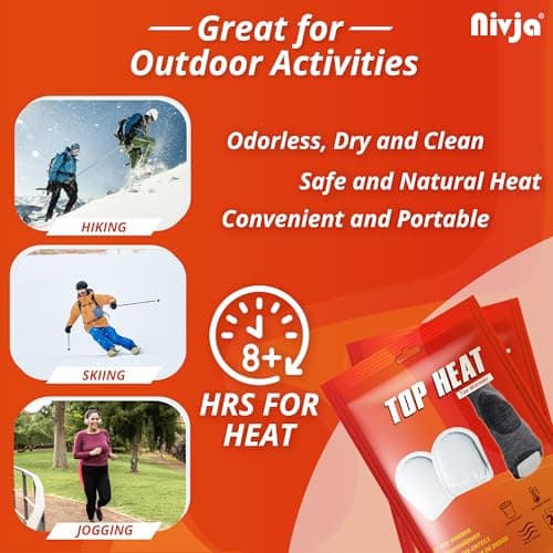 Top Heat Toe Foot Warmers – 10 Pairs - 8 Hours Warm Toes - Air Activated - Instant Heat - 100% Natural Heat - Feet Warmers for Women and Men — view 4
