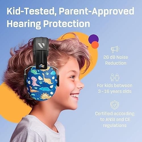 Vanderfields Kids Ear Defenders - 31 dB (2K Hz), Dinosaur Club B — view 2