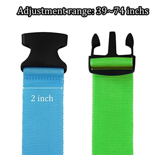 Luggage Suitcase Straps Set, Travel Accessories Thickened Luggage Belt with Quick Release Buckle, Adjustable Black Travel Luggage Straps for Suitcase Baggage (Green, 4 PCS Set) — view 6