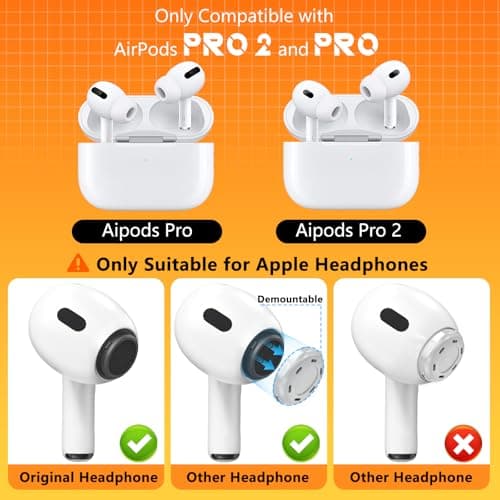 Inesore Replacement Ear Tips for AirPods Pro 1/2, 4 Size-White — view 3