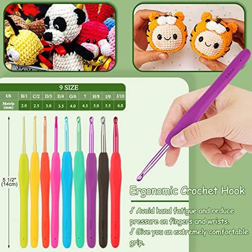 Coopay Crochet Set, Crochet Kits for Beginners Adults With Wool and Pattern, Knitting Starter Kit for Adults Kids, Starter Crochet Kit, Best Crochet Kits for Beginners Kids, Knitting Set — view 4