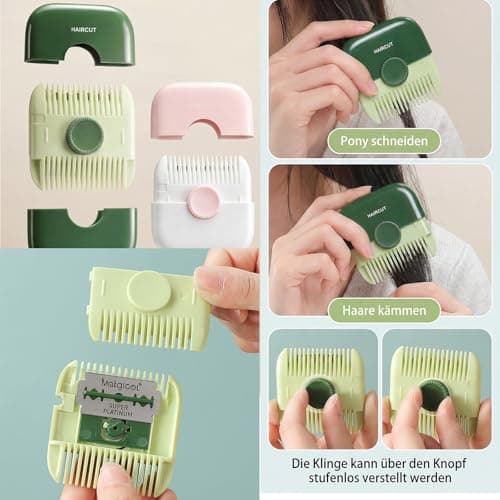 PLUSHCEWT Pack of 2 Split End Remover Comb 6.5 x 7.5 cm ABS Stainless Steel — view 5