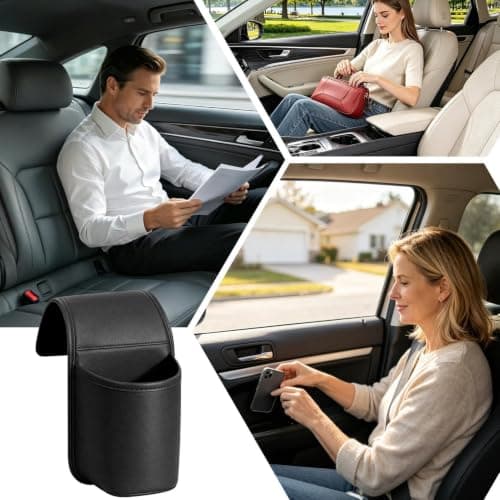 Car Cup Holder Wide Mouth Scratch-Resistant Leather Drink Organizer — view 4