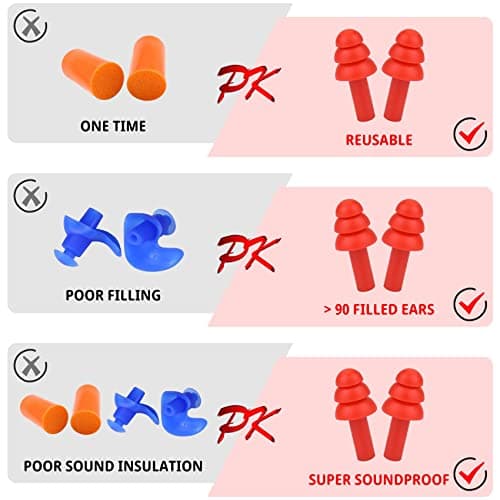5 Pairs Multi Colour Soft Silicone Ear Plugs for Sleeping Noise Cancelling Reusable Earplugs for Sleep with Case Great for Swimming, Concerts, Hearing Protection, Travel, Snoring — view 5