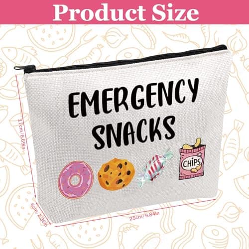 Emergency Snacks Bag, Reusable Snack Bags, Canvas Food Storage Bag for Organizing, Hiking, and Work Emergency Kits, Portable Travel Bags for Women, Students, and Office — view 2