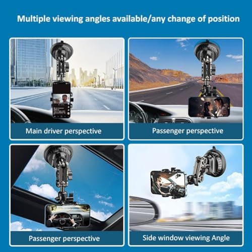Juinrinet Car Phone Mount Universal Sucker Bracket for Window Windshield — view 6