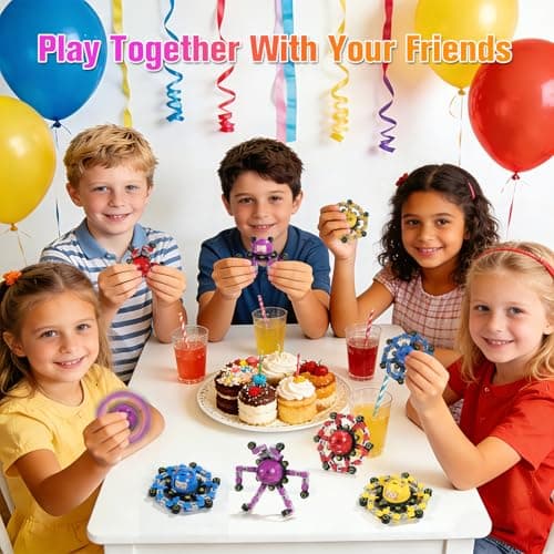 SCIONE 4Pcs Transformable Fidget Spinners for Kids Fidget Toys Teens Adults Road Trip Travel Activities Essential Sensory Toys with Autism ADHD Party Bag Fillers — view 5