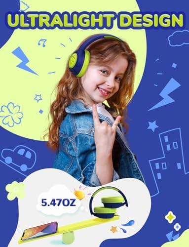iClever HS26 Kids Headphones Wired 3.5mm, Childrens Headphones for Kids — view 5