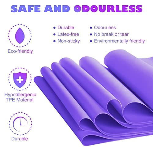 GIEMIT Resistance Bands Set,TPE Elastic Bands with 4 Resistance Levels (Light to X-Heavy)，Exercise Bands for Recovery, Physical Therapy,Fitness,Yoga,Pilates,Rehab,Strength Training — view 3