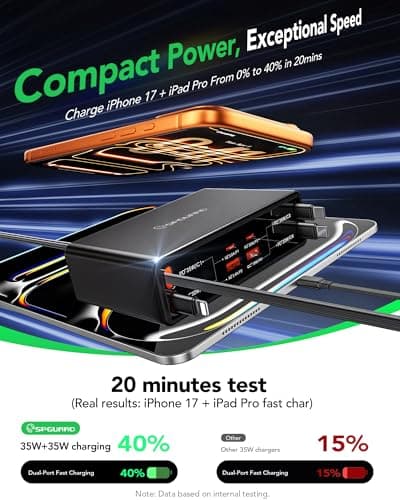 8-in-1 Retractable Charger for Apple Samsung USB C Gan Multiple Devices — view 2