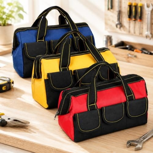 Xygobla 3 Pack Wide Open Mouth Tool Storage Bag