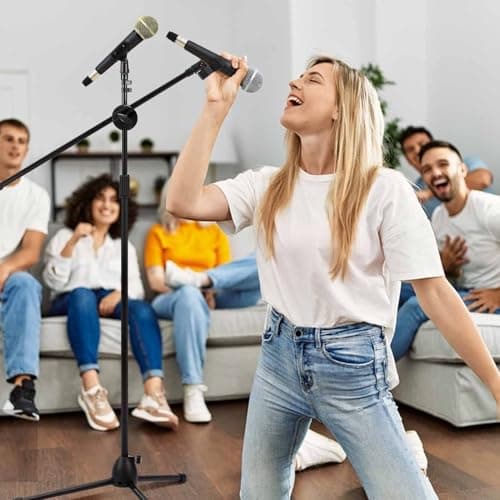 CROWNSHOP Microphone Stand 73-175cm with Telescopic Boom Adjustable — view 6