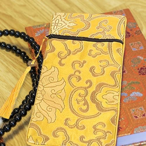 4pcs Brocade Dragon Pattern Scripture Cloth Pouches — view 5