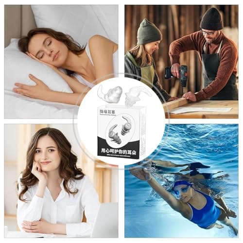Noise Cancelling Ear Plugs - Sleeping Earplugs Noise Cancelling | Reusable Soft Silicone Swimming Ear Buds, Hearing Protection Plugs for Boys, Kids, Girls, Chidren — view 4