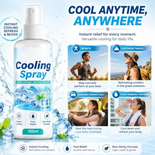 Cooling Spray for Hot Weather Portable Long-Lasting Lightweight Refreshing — view 4