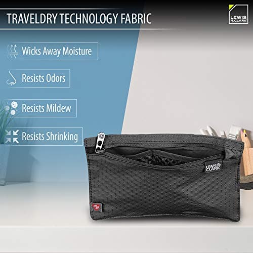 Lewis N Clarks RFID-Blocking Hidden Travel Wallet Münzbörse, Schwarz — view 3