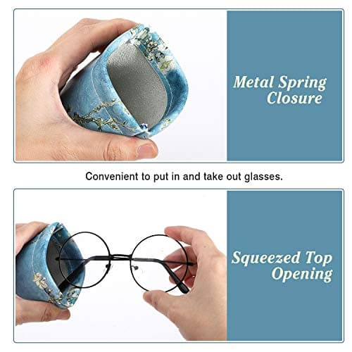 MoKo Squeeze Top Glasses Pouch, Leather Soft Sunglasses Case, 2pack — view 3