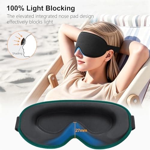 Gritin 100% Blackout Sleep Mask for Women & Men-Zero Eye Pressure Eye Mask — view 2