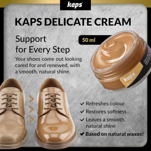 Kaps Shoe Care Cream, Intensive Leather Care and Nourishing, Delicate, 50ml - 1.70 fl.oz., 101 - White — view 4