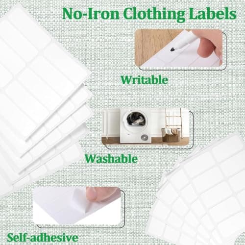 Name Labels for Clothes Kids 100Pcs Self-Adhesive Uniform Tags with Markers — view 5