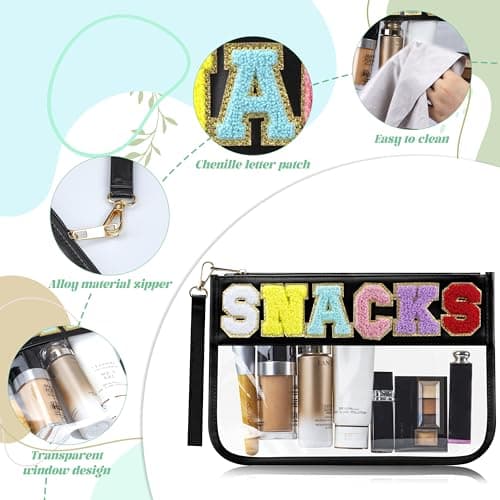 BuyCard Black Snack Bag for Travel,Preppy Waterproof Pouch — view 3
