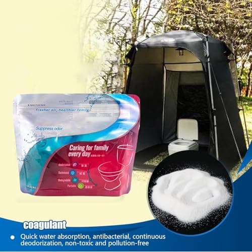 Portable Toilet Gel 30pcs Super Absorbent Powder Travel Commode Accessories — view 5