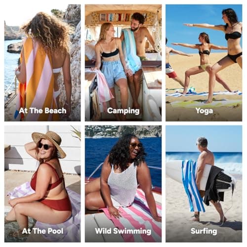 Dock & Bay Quick Dry Beach Towel - Mellow Yellow, Large — view 4