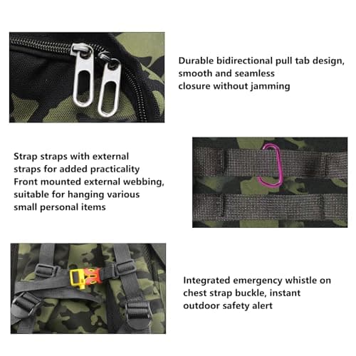 Lesbyit 80L Waterproof Hiking Backpack Lightweight Tactical Rucksack — view 4