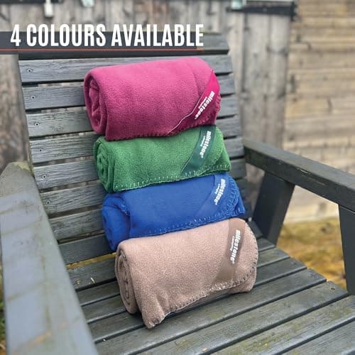 Milestone Thermal Fleece Blanket/Soft Touch Fabric/Cosy Extra Layer for Travel & Days Out / 120 x 150cm (Blue) — view 6