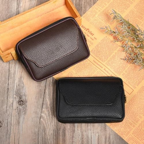 Men's Leather Waist Bag Through Design with Belt for Travel — view 3